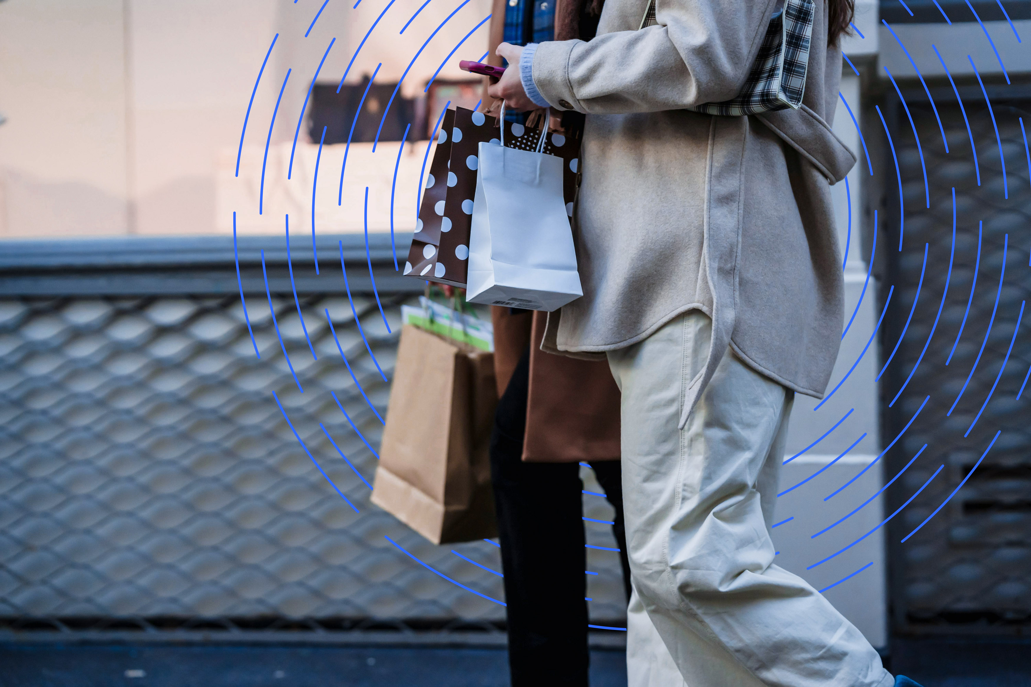 Image of a Person with Shopping Bags